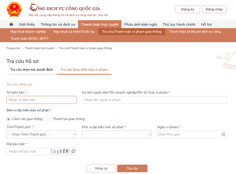 C&#225;ch nộp phạt vi phạm giao th&#244;ng trực tuyến - Ảnh 2