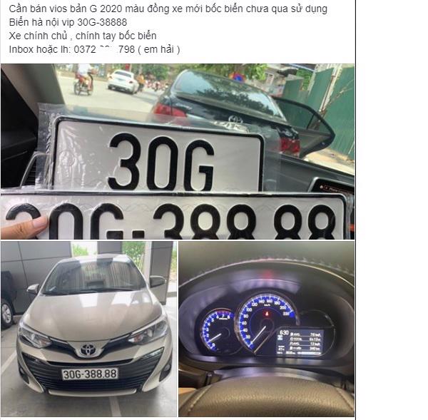 Thông tin rao bán Vios biển đẹp trên Facebook