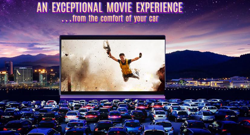 Rạp chiếu có sức chứa tổng cộng 70 chiếc xe ô tô.