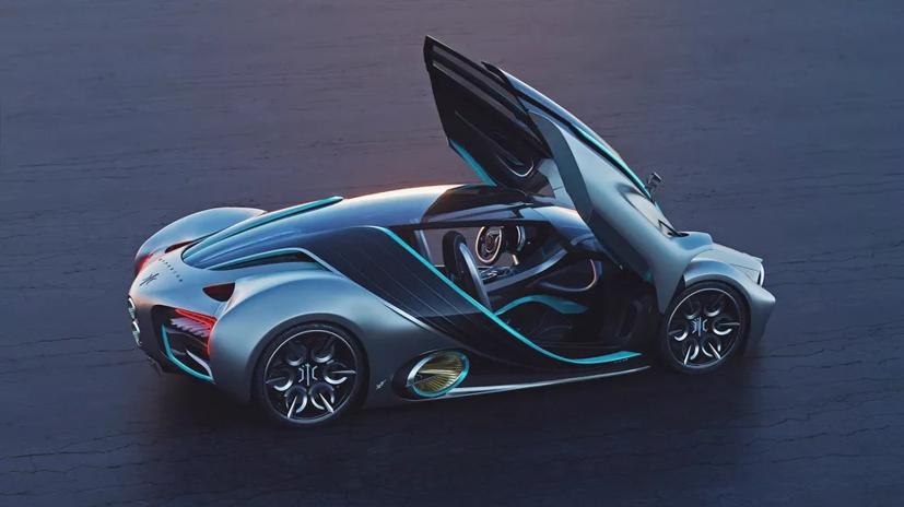 Nó trông hơi giống siêu xe Bugatti và Lotus Evija từ một số góc nhìn