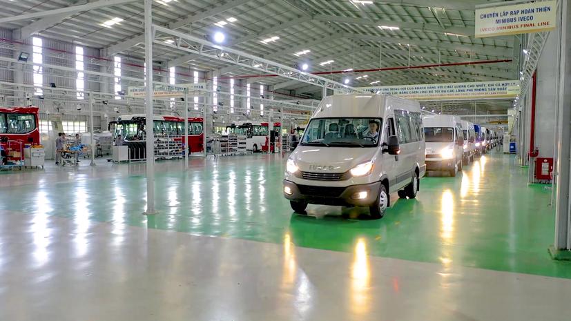 Dây chuyền lắp ráp hoàn thiện Minibus Iveco