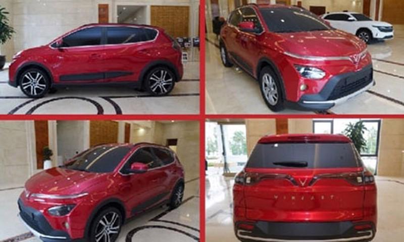 Hình ảnh chiếc xe  được cho là xe ô tô VinFast màu đỏ xuất hiện trên mạng