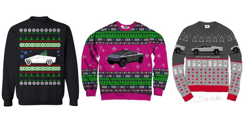 Những chiếc áo len in hình xe tải Tesla Cybertruck bán tràn ngập các trang thương mại điện tử dịp Black Friday