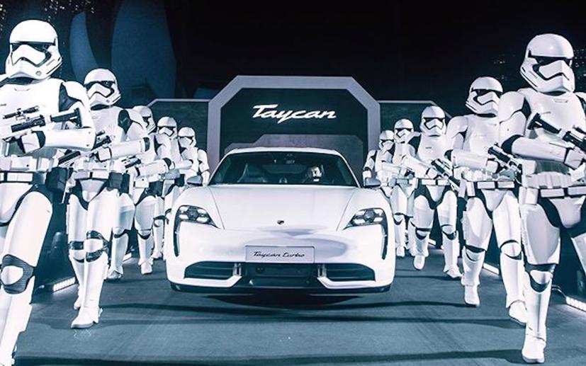 Porsche cũng sẽ giới thiệu mẫu xe Taycan tại buổi công chiếu bộ phim sẽ được tổ chức tại Los Angeles. Ảnh: Autoblog