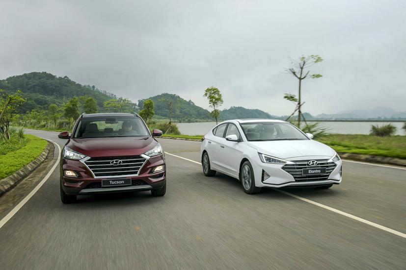 Hai mẫu xe Tucson và Elantra do TC Motor lắp ráp và phân phối.