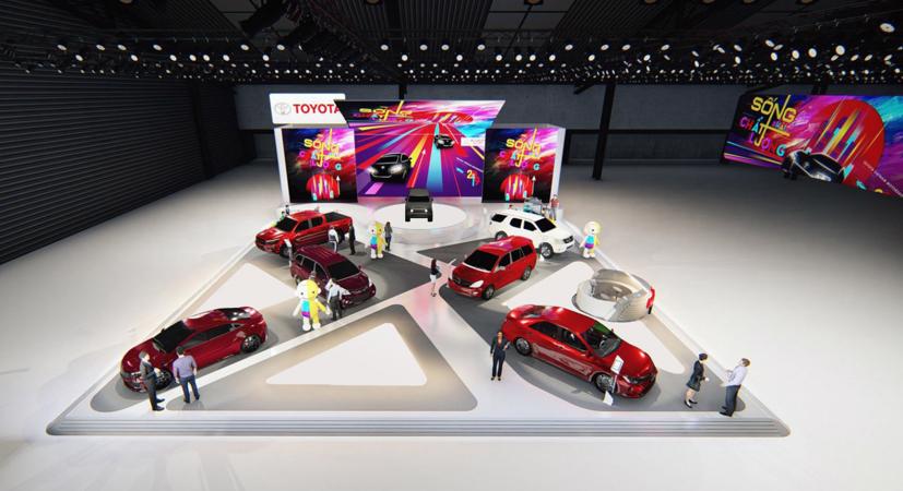 Thiết kế gian hàng của Toyota tại triển lãm Vietnam Motor Show 2019.